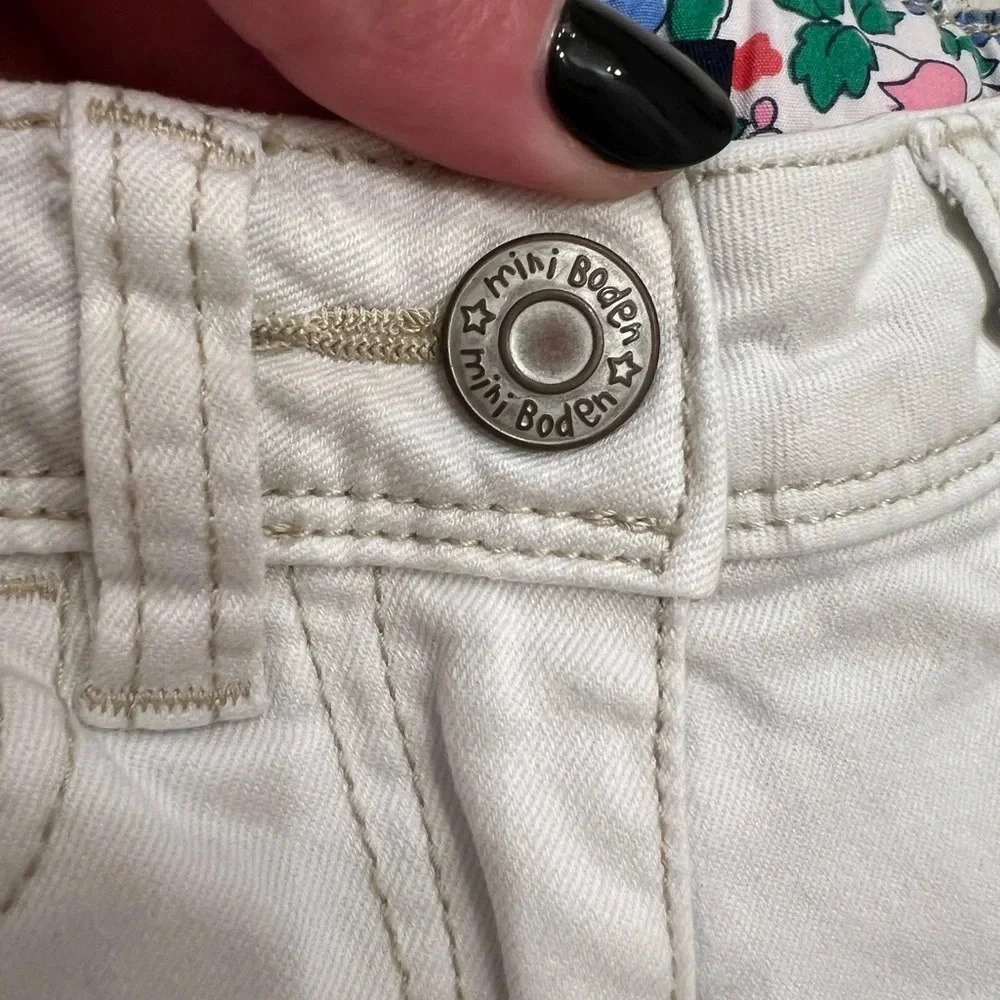 Mini Boden Light Denim Shorts - Picture 3 of 6